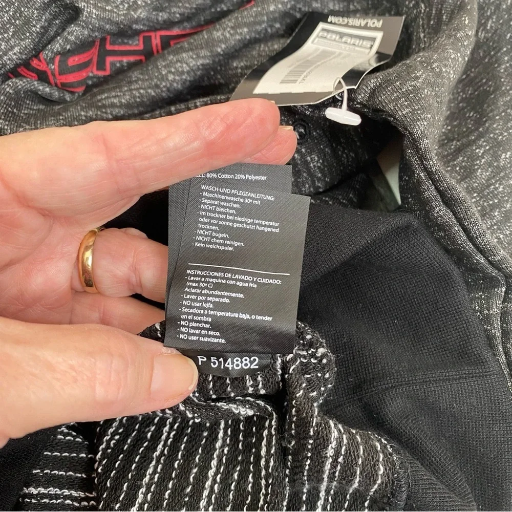 NWT Polaris Slingshot Men's Crewneck Pullover Sweatshirt Grey/Black Large
